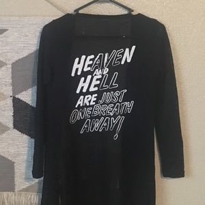 Heaven and Hell Long Buttoned Cardigan